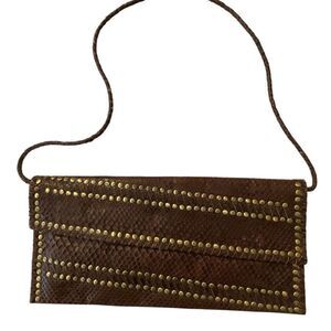 Carlos Falchi -Fatto a Mano Genuine Python Skin Bag/Clutch/Purse